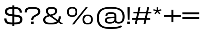 Slussen Expanded Regular Font OTHER CHARS