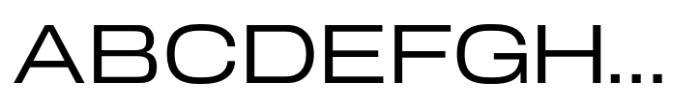 Slussen Expanded Regular Font UPPERCASE