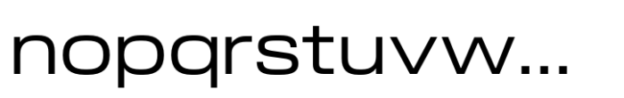 Slussen Expanded Regular Font LOWERCASE