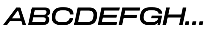Slussen Expanded Semibold Italic Font UPPERCASE