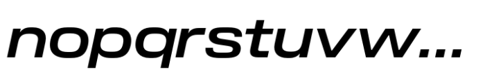 Slussen Expanded Semibold Italic Font LOWERCASE