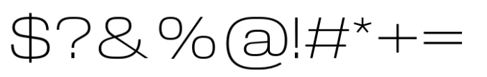 Slussen Expanded Thin Font OTHER CHARS