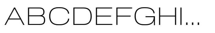Slussen Expanded Thin Font UPPERCASE
