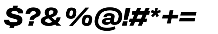 Slussen Extended Black Italic Font OTHER CHARS