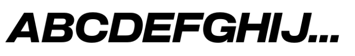 Slussen Extended Black Italic Font UPPERCASE