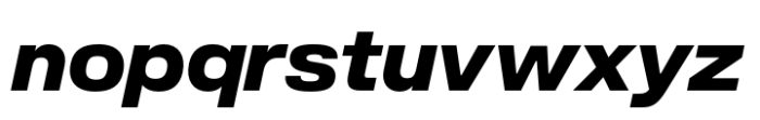 Slussen Extended Black Italic Font LOWERCASE