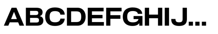 Slussen Extended Bold Font UPPERCASE