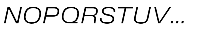Slussen Extended Light Italic Font UPPERCASE