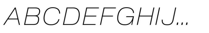 Slussen Extended Thin Italic Font UPPERCASE