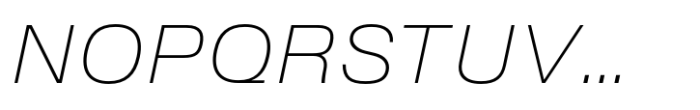 Slussen Extended Thin Italic Font UPPERCASE