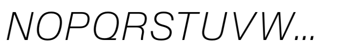 Slussen Extralight Italic Font UPPERCASE