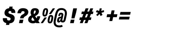 Slussen Mono Black Italic Font OTHER CHARS