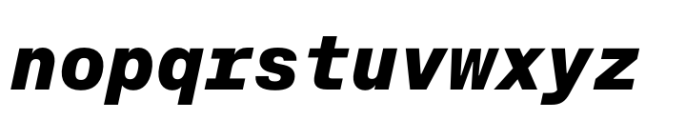 Slussen Mono Black Italic Font LOWERCASE