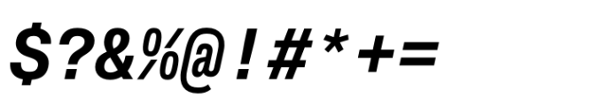 Slussen Mono Bold Italic Font OTHER CHARS