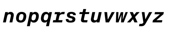Slussen Mono Bold Italic Font LOWERCASE