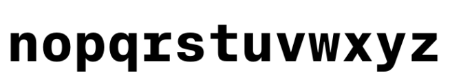 Slussen Mono Bold Font LOWERCASE