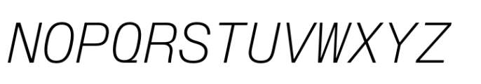 Slussen Mono Extralight Italic Font UPPERCASE