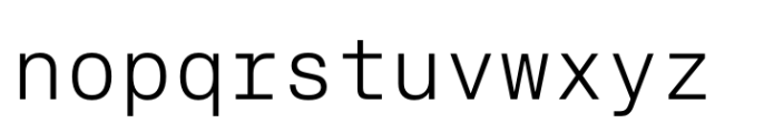 Slussen Mono Light Font LOWERCASE