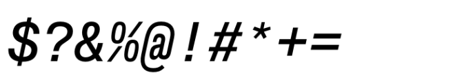 Slussen Mono Medium Italic Font OTHER CHARS