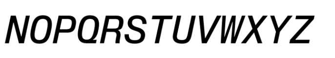 Slussen Mono Medium Italic Font UPPERCASE
