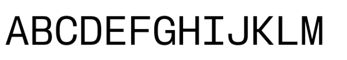 Slussen Mono Regular Font UPPERCASE