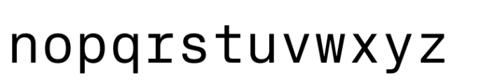 Slussen Mono Regular Font LOWERCASE