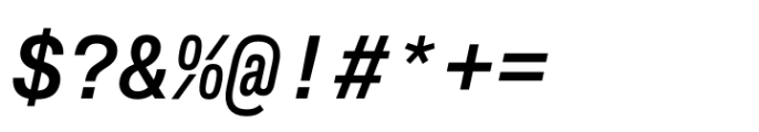 Slussen Mono Semibold Italic Font OTHER CHARS