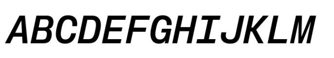 Slussen Mono Semibold Italic Font UPPERCASE