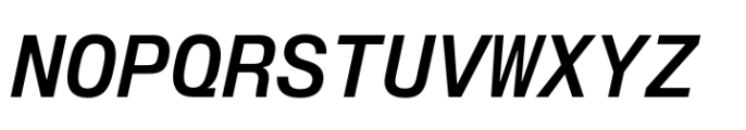 Slussen Mono Semibold Italic Font UPPERCASE