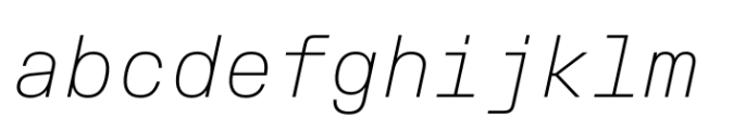 Slussen Mono Thin Italic FONT
