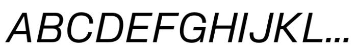 Slussen Regular Italic Font UPPERCASE