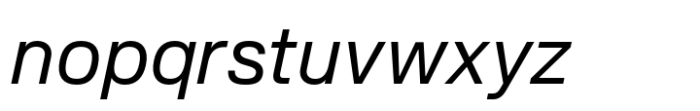 Slussen Regular Italic Font LOWERCASE