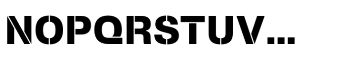 Slussen Stencil Black Font UPPERCASE