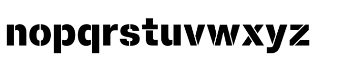 Slussen Stencil Black Font LOWERCASE