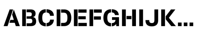 Slussen Stencil Bold Font UPPERCASE