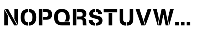 Slussen Stencil Bold Font UPPERCASE