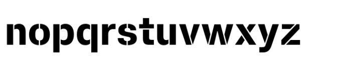 Slussen Stencil Bold Font LOWERCASE