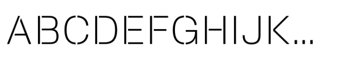 Slussen Stencil Extralight Font UPPERCASE