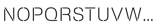 Slussen Stencil Extralight Font UPPERCASE