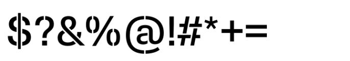 Slussen Stencil Medium Font OTHER CHARS