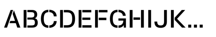 Slussen Stencil Medium Font UPPERCASE
