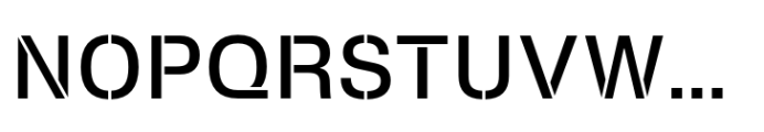 Slussen Stencil Medium Font UPPERCASE