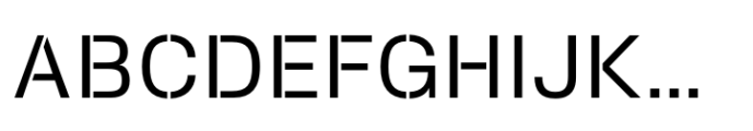 Slussen Stencil Regular Font UPPERCASE
