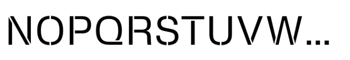 Slussen Stencil Regular Font UPPERCASE