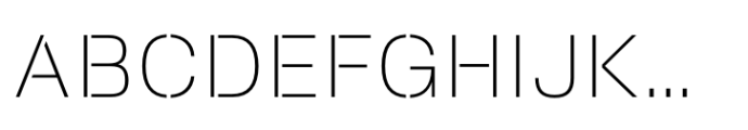 Slussen Stencil Thin Font UPPERCASE