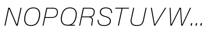 Slussen Thin Italic Font UPPERCASE