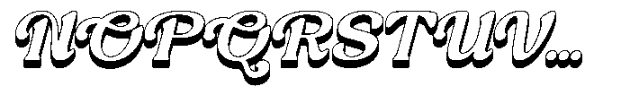 Slyzhee 3 D Oblique Font UPPERCASE