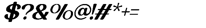 Slyzhee Oblique Font OTHER CHARS