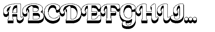 Slyzhee Regular 3 D Regular Font UPPERCASE