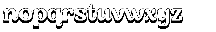 Slyzhee Regular 3 D Regular Font LOWERCASE